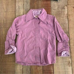 Wrangler Twenty X girls purple western cowgirl button down long sleeve shirt -2T